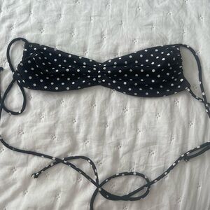 Victoria's Secret Black and White Polka Dot Bikini Top